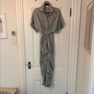 Isalis Front-Tie Button Up Dress